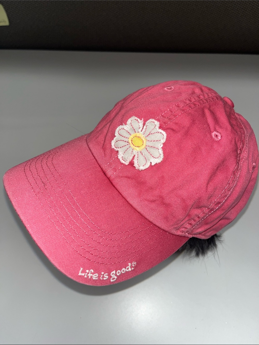 Life Is Good Pink Daisy Baseball Cap